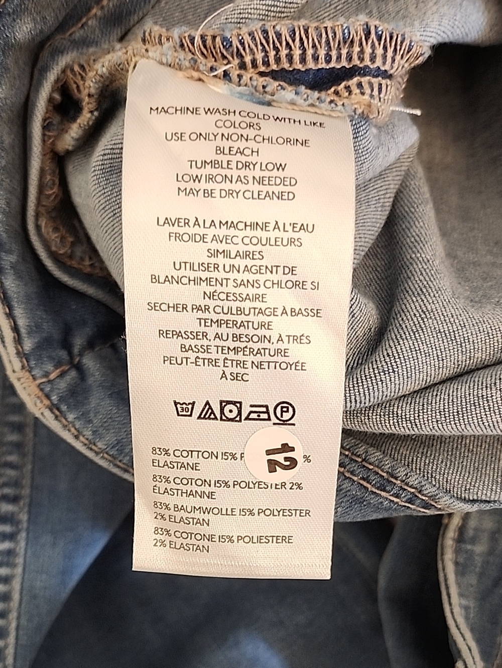 Free PeopleLibre High Rise Wide Leg Stretch Denim Jeans Meduim Wash Blue Size 31 - Picture 16 of 16